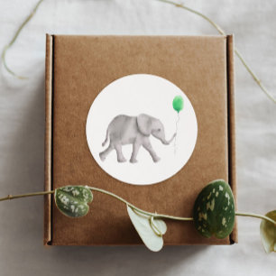 Sweet Baby Elephant Sticker Label, Party Gift Märk Runt Klistermärke