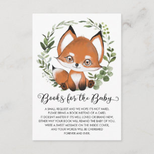 Sweet Baby Fox Woodland Greenery Bok för Baby Tilläggskort
