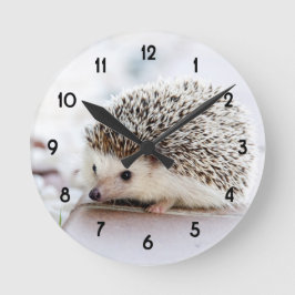 Sweet Baby Hedgehog Rund Klocka