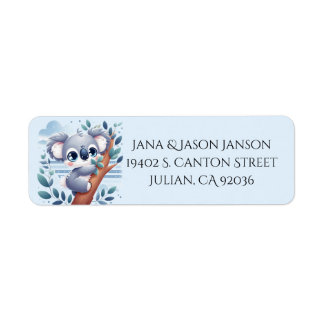 Sweet Baby Koala - Return Address Labels Returadress Etikett