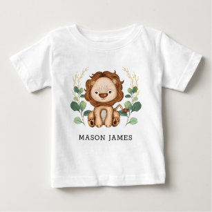 Sweet Baby Lejon Jungle Safari Animal Boy Vild One T Shirt