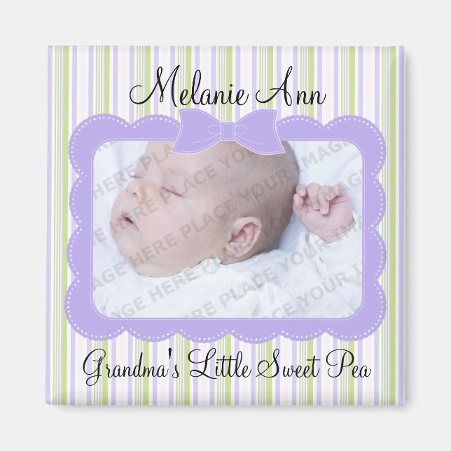Sweet Baby Pea Photo Magnet (Framsidan)