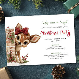 Sweet baby reindeer digital download party invite inbjudningar