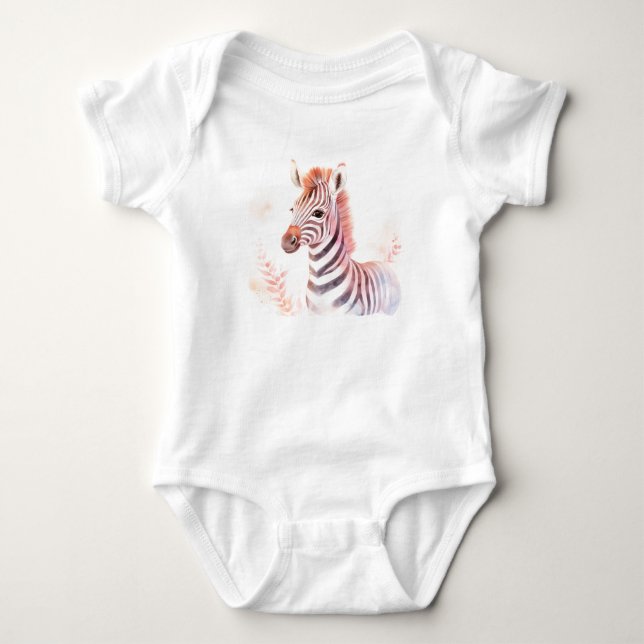 Sweet Baby Zebra Head, Safari Animals, Zoo Animals T Shirt (Framsida)
