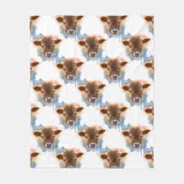 Sweet Babyface Fuzzy Calf Porträtt Fleecefilt