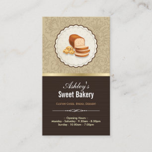Sweet Bakery Boutique - BreadDonut Toast Dessert Visitkort