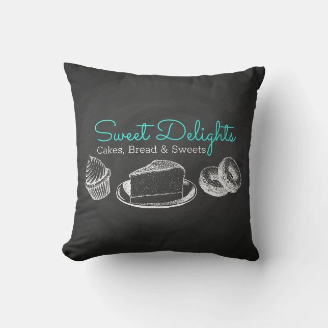 Sweet Bakery Chalkboard Business Kudde (Framsida)