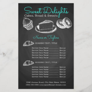 Sweet Bakery Chalkboard Flygblad