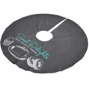 Sweet Bakery Chalkboard jul Julgransmatta Borstad Polyester