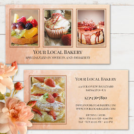 Sweet Bakery Dessert Photo Affärskort Visitkort