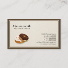 Sweet Bakery Donuts Baker - enkel Professionell Visitkort