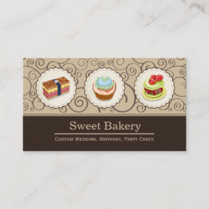 Sweet Bakery Shop - Anpassningsbar Cupcoa Paj Visitkort
