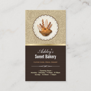 Sweet Bakery Shop - BreadRolls Muffinss Dessert Visitkort