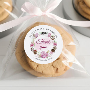 Sweet Bakery Tack Runt Klistermärke