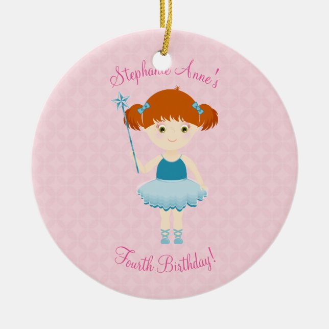 Sweet Ballerina Cupkaka Firande Julgransprydnad Keramik (Framsidan)
