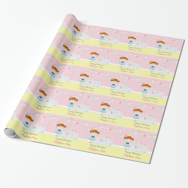 Sweet Ballerina Cupkaka Firande Presentpapper (Utrullad)