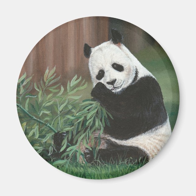Sweet Bamboo Panda Bear Magnet (Framsidan)