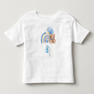 Sweet Bear & Colorful Balloons – Cute Design 🧸🎈 T Shirt