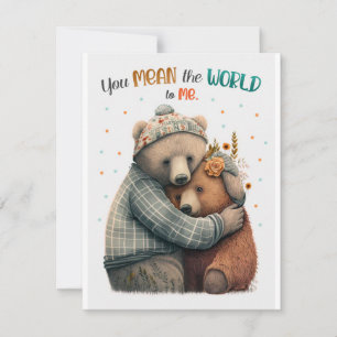 Sweet Bear Hug Card för någon Speciell Julkort