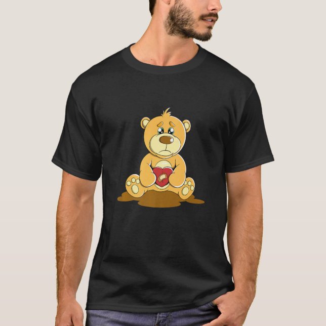 Sweet Bear Hugging Toy Hug Love Joke Premium T Shirt (Framsida)