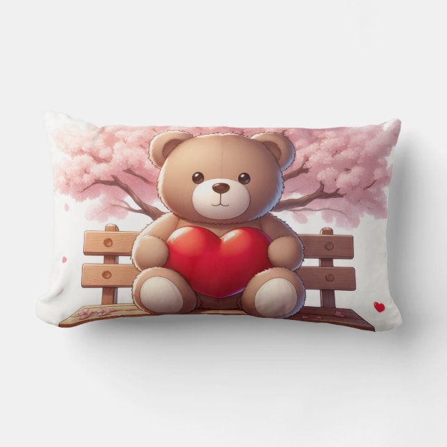 Sweet Bear Moment – Cozy Nature Pillow Lumbarkudde (Framsida)