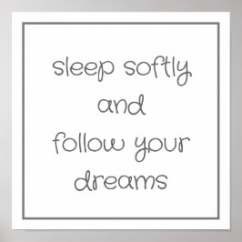 Sweet Bedtime Ord wall art Poster