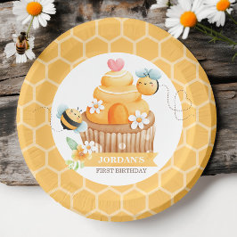 Sweet Bee Birthday Classic Pappra Tallrikar