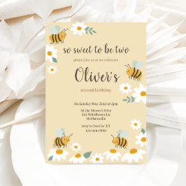 Sweet Bee Birthday Inbjudningar