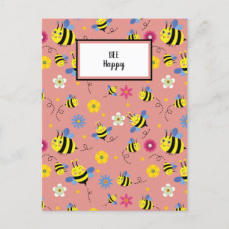 Sweet Bee Blommar Garden Helg Vykort