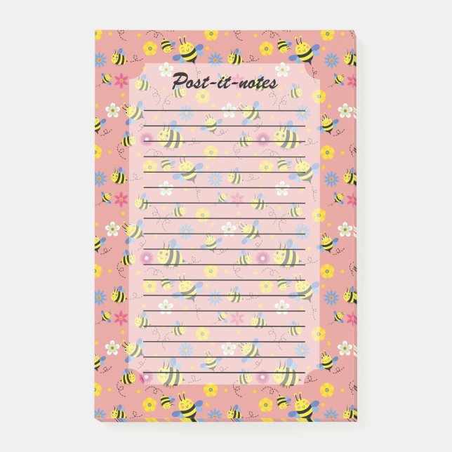 Sweet Bee Blommar Garden Post-it Block (Framsida)