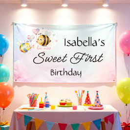 Sweet Bee First Birthday Personalized 
