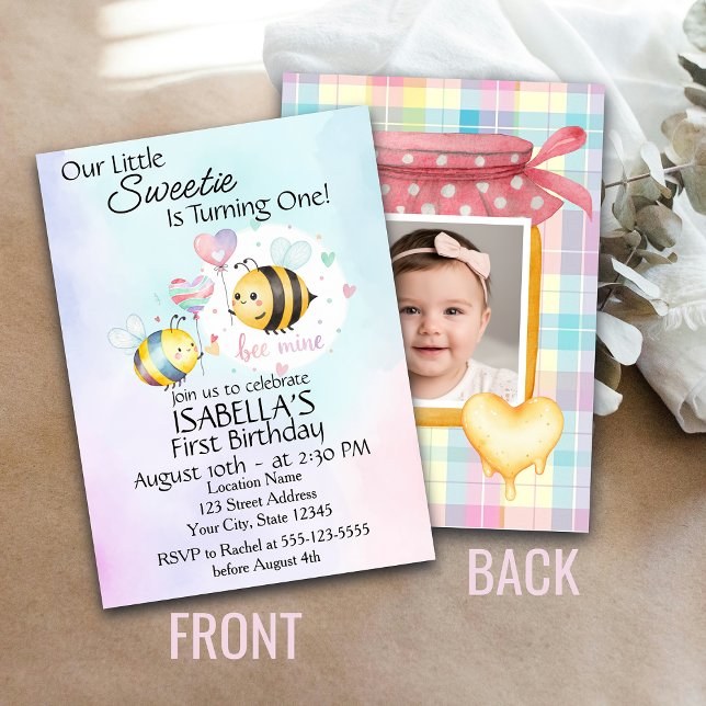 Sweet Bee First Birthday Personalized (Skapare uppladdad)
