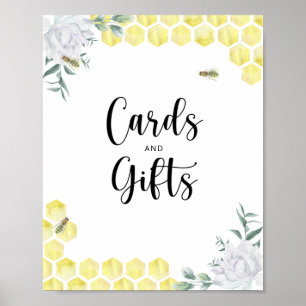 Sweet Bee kort och gåvor baby shower  Poster