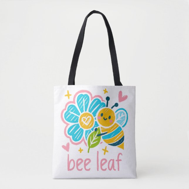 Sweet "Bee Leaf Whimsical Bee, Thank-you gifts Tygkasse (Framsida)