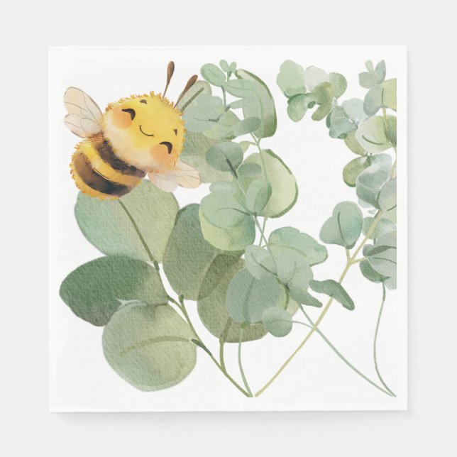 Sweet Bee Lunch Napkins Pappersservett (Framsidan)