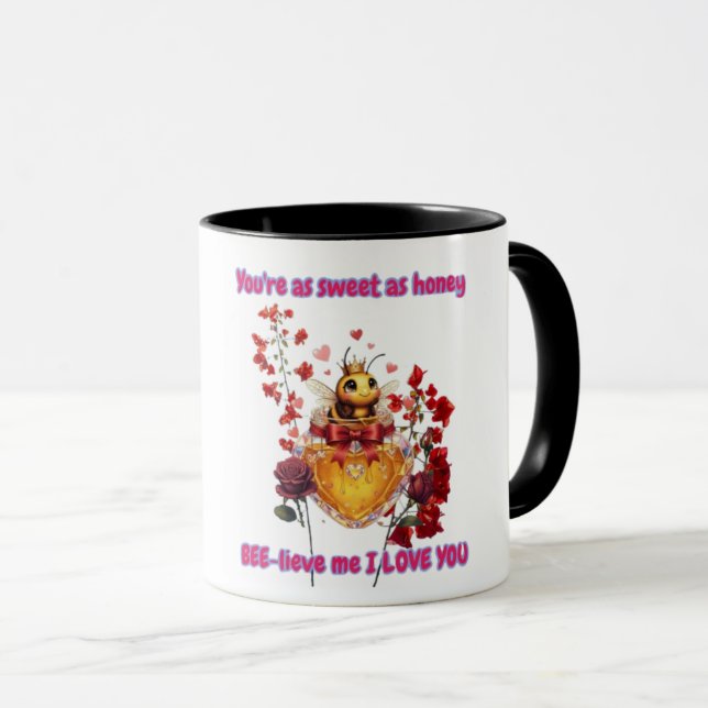 Sweet BEE mine-BEE lieve me i love you Mugg (Framsida höger)