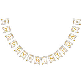 Sweet Bee One First Birthday Banner Vimplar