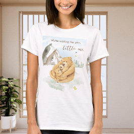 Sweet Beige Mountain Watercolor Bear Hug T Shirt