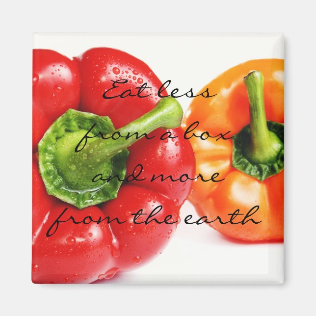 Sweet Bell Peppers || Ät mer från jorden Magnet (Framsidan)