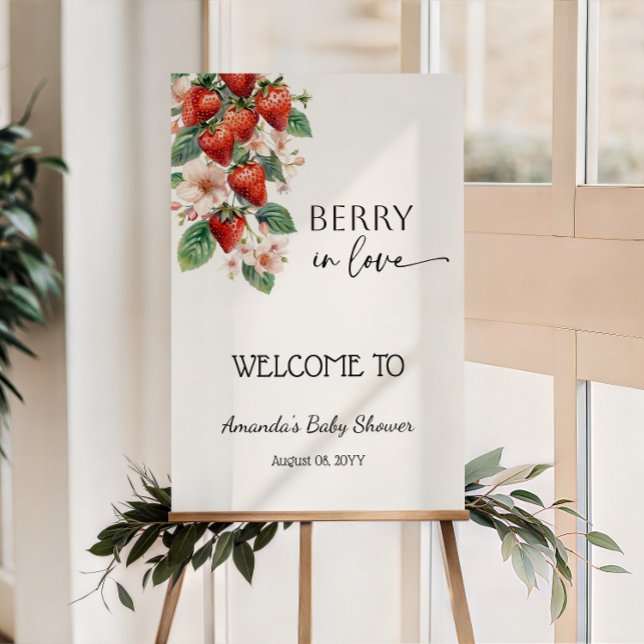 Sweet Berry in Love Strawberry Bridal Shower Poster (Skapare uppladdad)