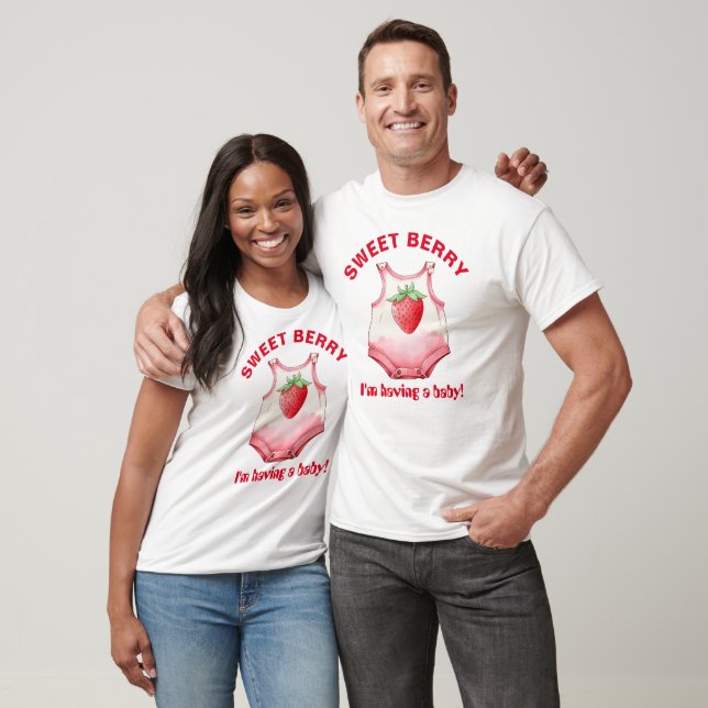Sweet Berry Strawberry Baby Shower Matching överor T Shirt (Unisex)
