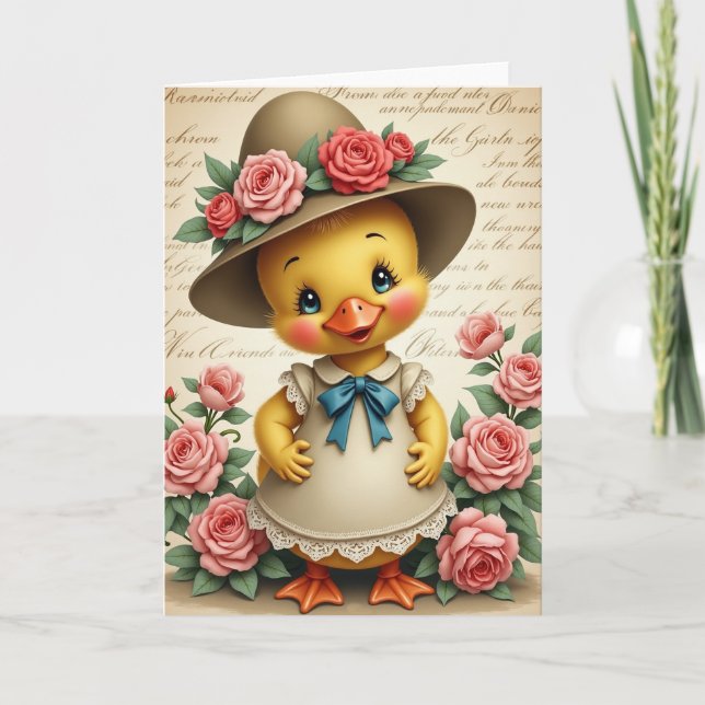 Sweet Bird And Roses Card Kort (Framsida)