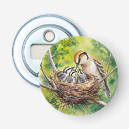 Sweet bird nest painting flasköppnare