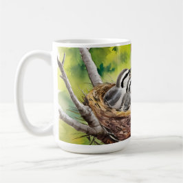 Sweet bird nest painting kaffemugg