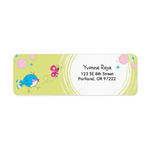 Sweet Birdie Return-adressetikett Returadress Etikett