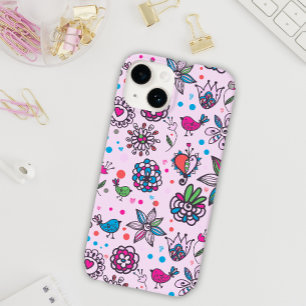 Sweet Birdsong Blommigt Rosa iphone case