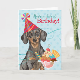 Sweet Birthday Dachshund Kort