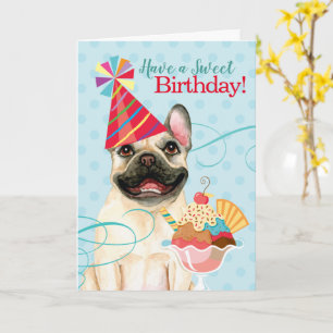 Sweet Birthday Fransk Bulldog Kort
