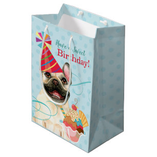 Sweet Birthday Fransk Bulldog Medium Gift Bag