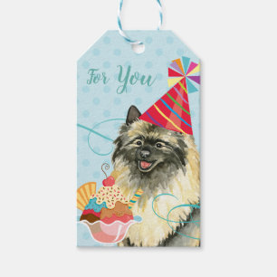 Sweet Birthday Keeshond Gift Märkres Presentetikett